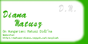 diana matusz business card